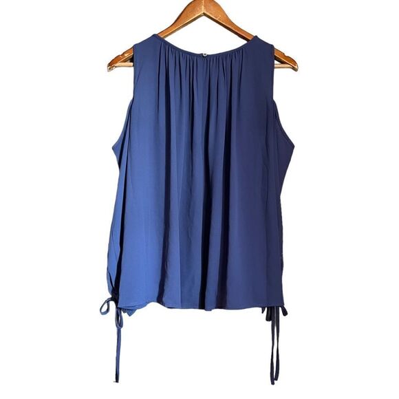 Loft purple cold shoulder blouse - Picture 5 of 11